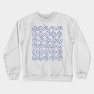 Geometric blue spirals - relaxing pattern Crewneck Sweatshirt